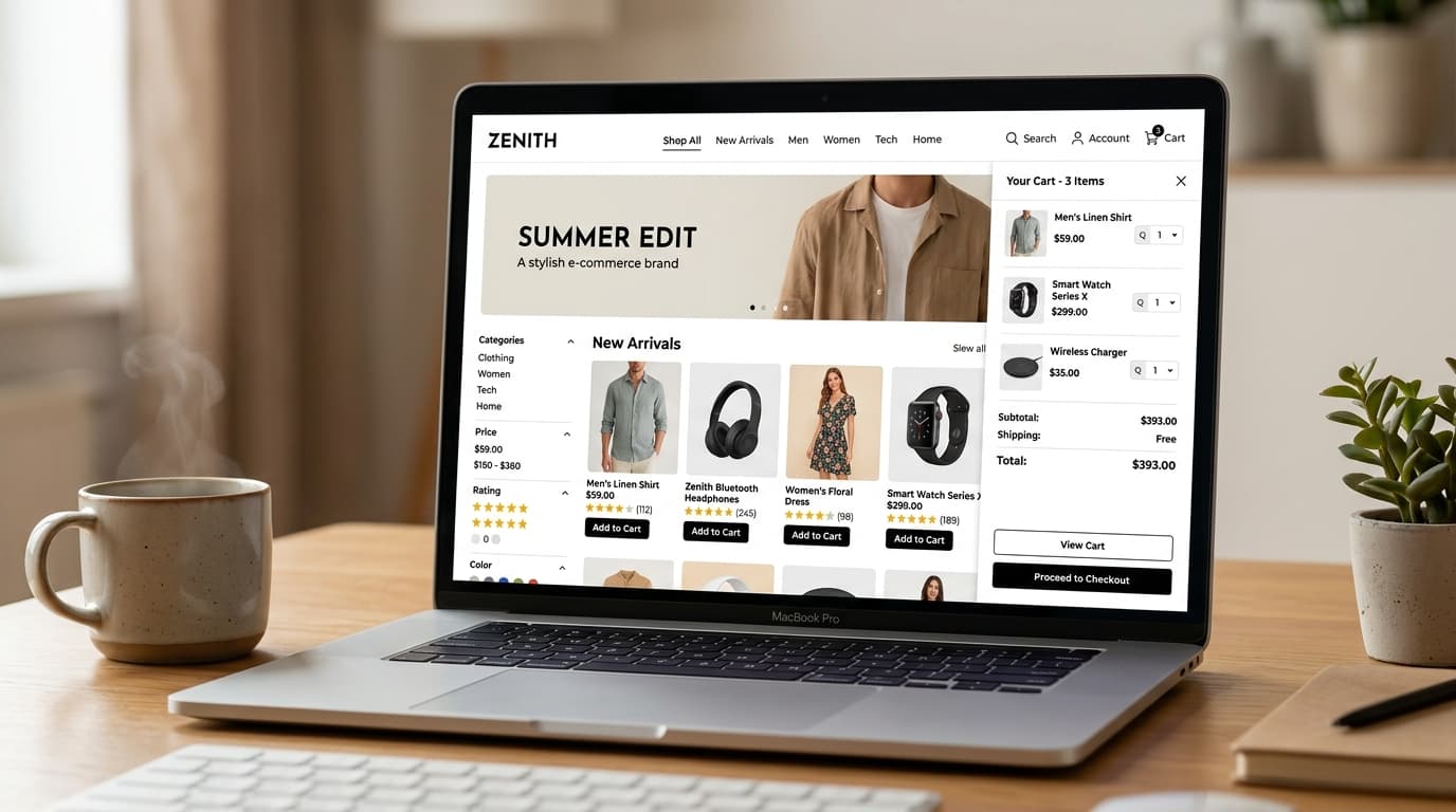 E-commerce Website Development showcase by UrbanTechWebs