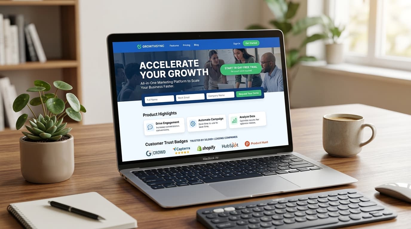 Landing Page Design & Development showcase by UrbanTechWebs