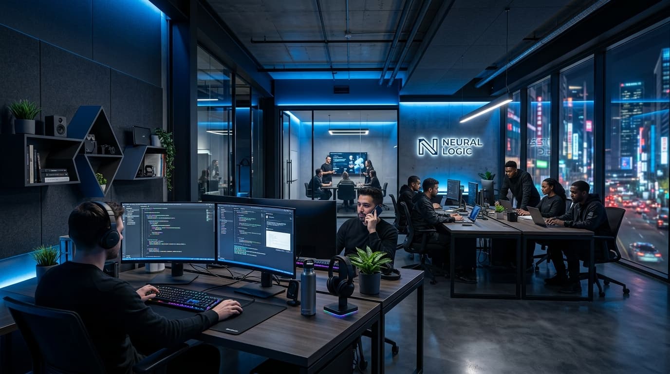 UrbanTech Webs Team & Office Background